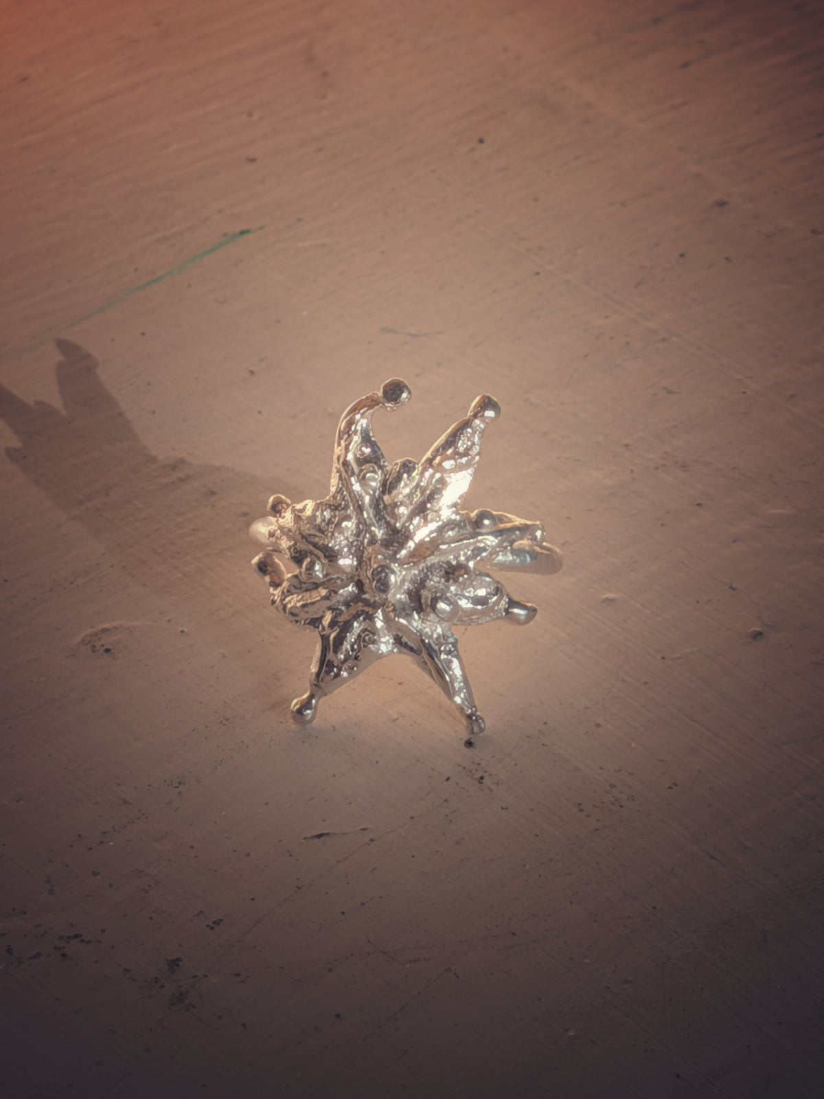 Silver cosmic sea ring