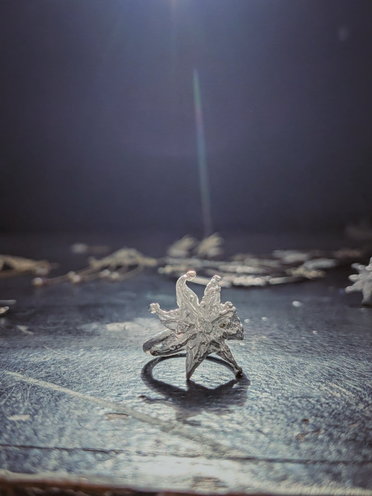 Silver cosmic sea ring