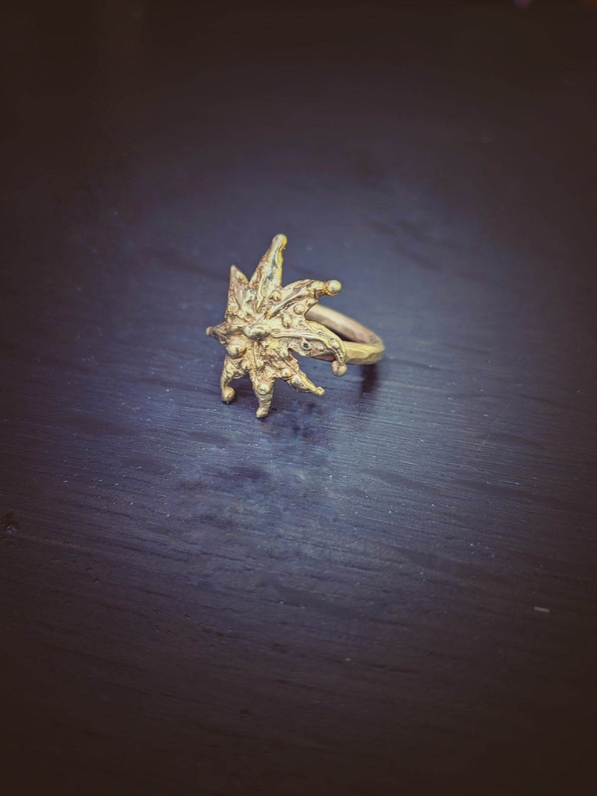 Silver cosmic sea ring